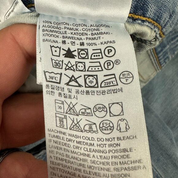 Levis 569 Loose Straight Fit Jeans Size W42 L30 Light Blue Denim 100% Cotton - Picture 5 of 6